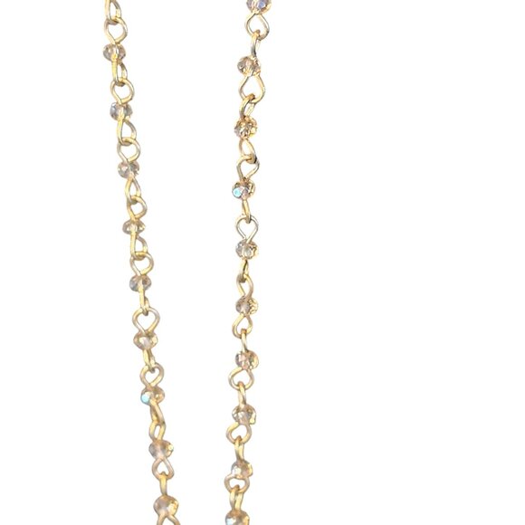 Gold/Pink Resin Long Pendant Necklace - Picture 2 of 5